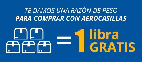Te damos una raz&oacute;n de peso para comprar con Aerocasillas