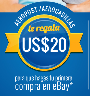 Aeropost / Aerocasillas te regala US$20 para que hagas tu primera compra en eBay*